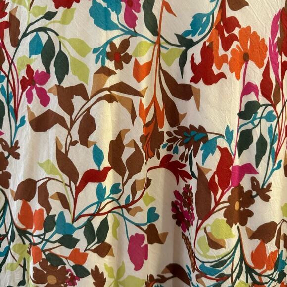 Tommy Bahama Silk Cotton Blend Floral Knee Length A-Line Dress Size 12 - Picture 4 of 5